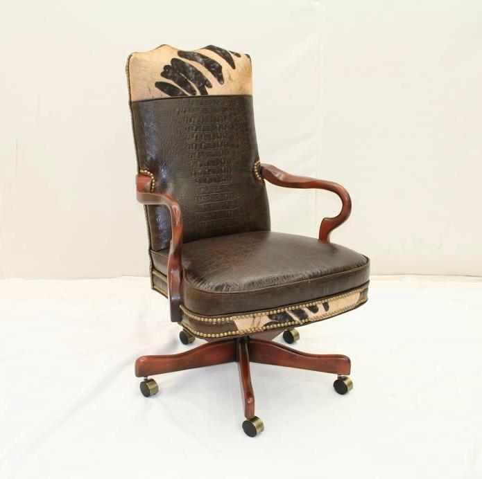 Rustic Desk Chair|Western Desk Chair|Western Office Chair|Rustic Office