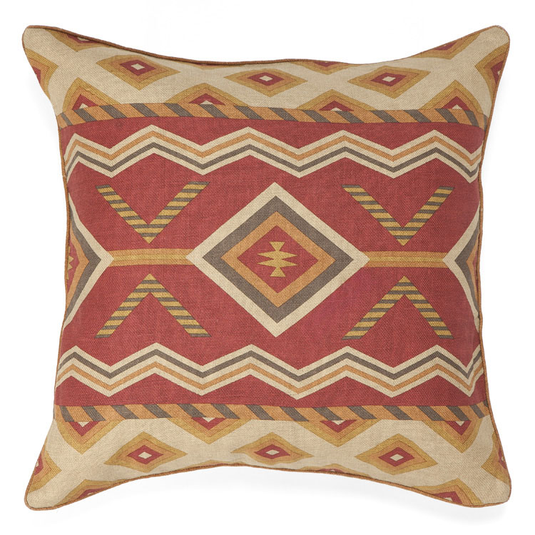 Red Design Accent Pillow Anteks