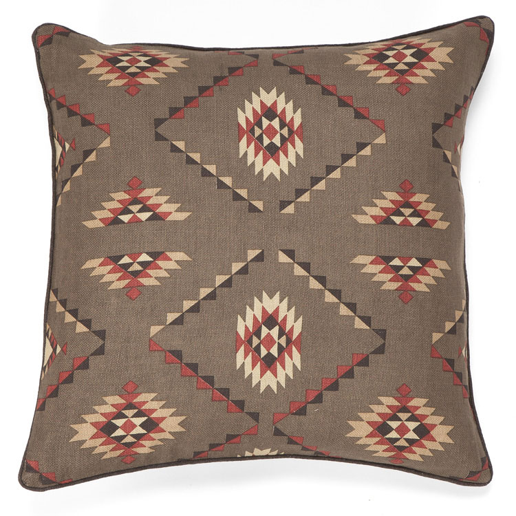 Chocolate Southwestern Accent Pillow at Anteks Furniture Store in Dallas