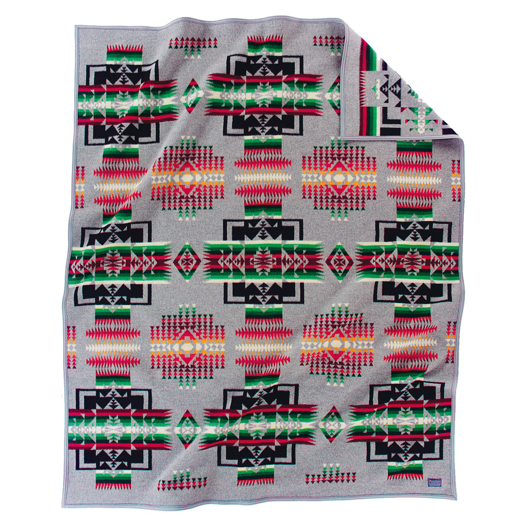 Chief Joseph Pendleton Blanket in Charcoal at Anteks Furniture Store in Dallas