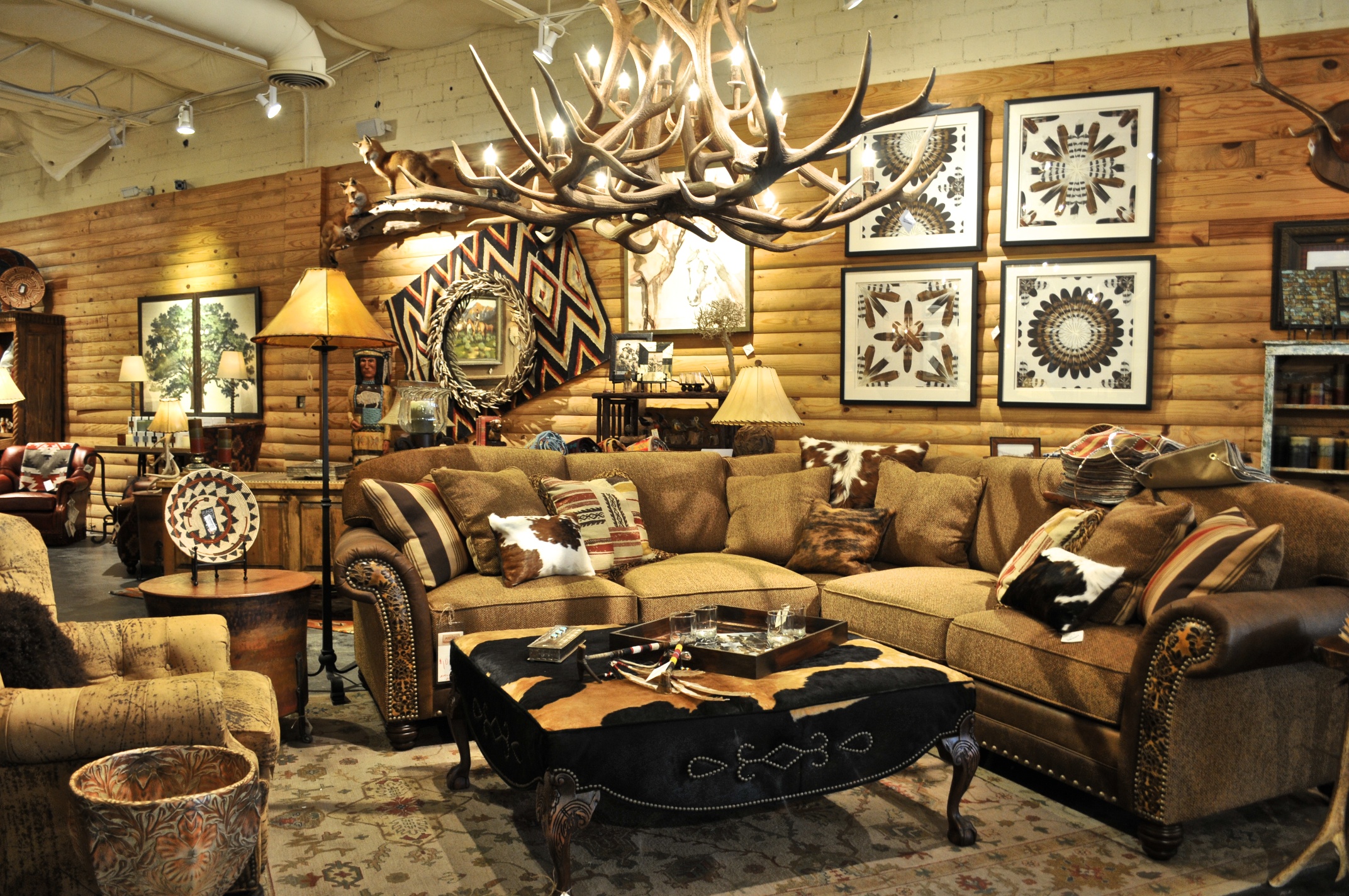 Rustic Living Room Furniture at Anteks Furniture Store in Dallas