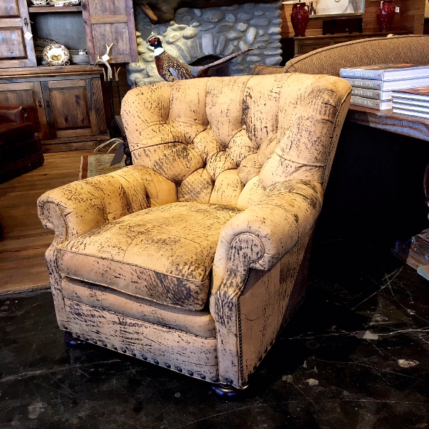 Rustic Western Style Lounge Chair At Anteks Furniture