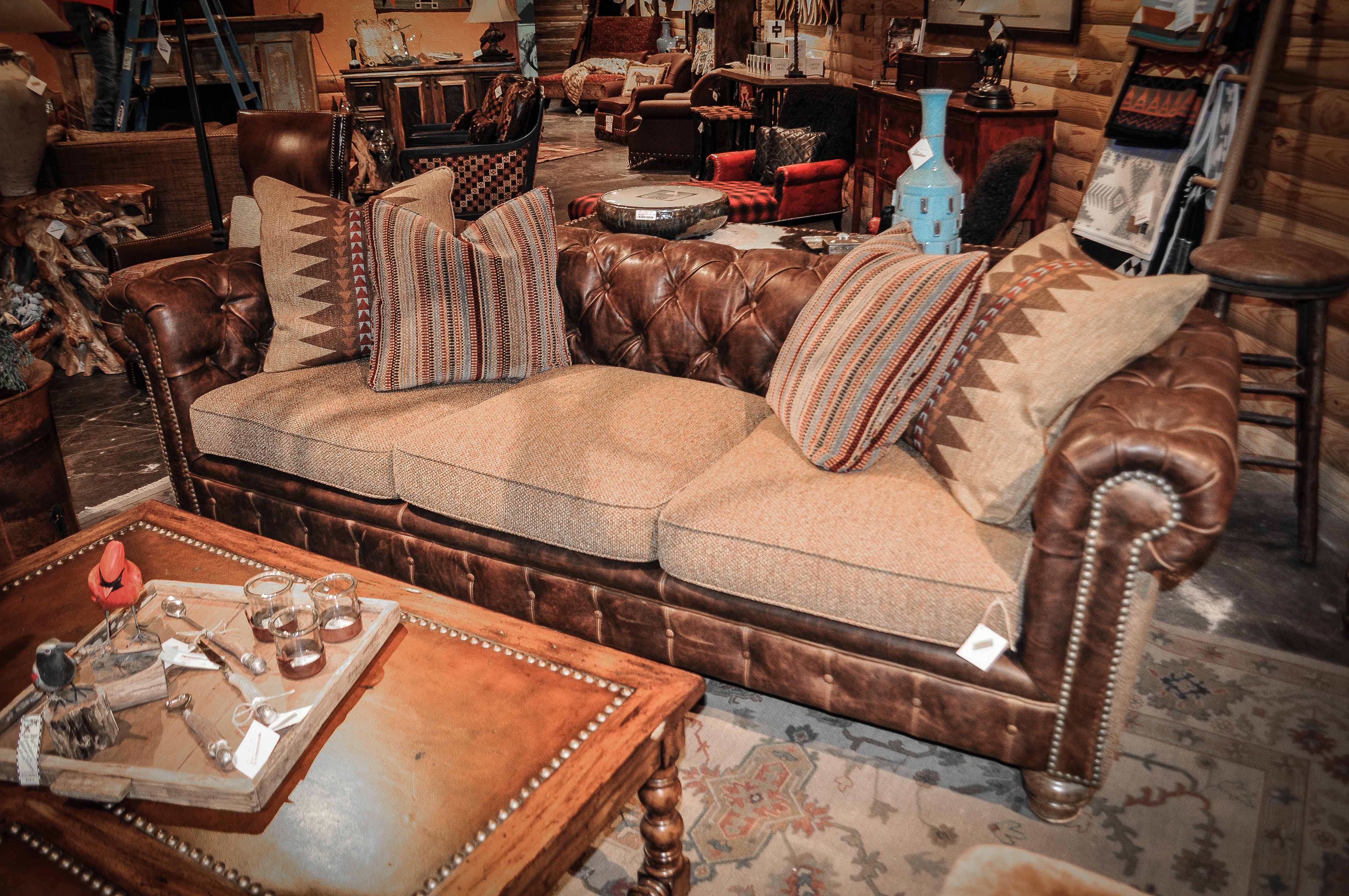 Rustic Leather Sofa - Anteks - Rustic Leather Sofa - Anteks