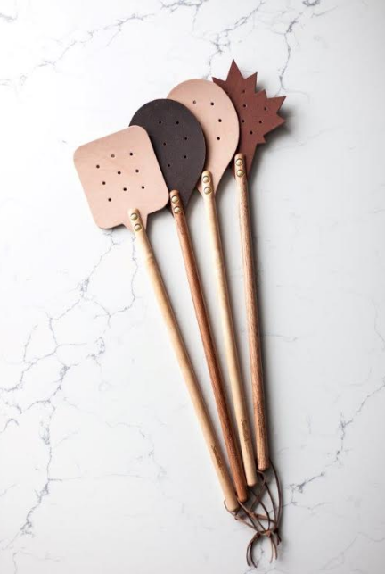 leather fly swatter